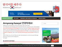 Tablet Screenshot of koreanisch-lernen.net